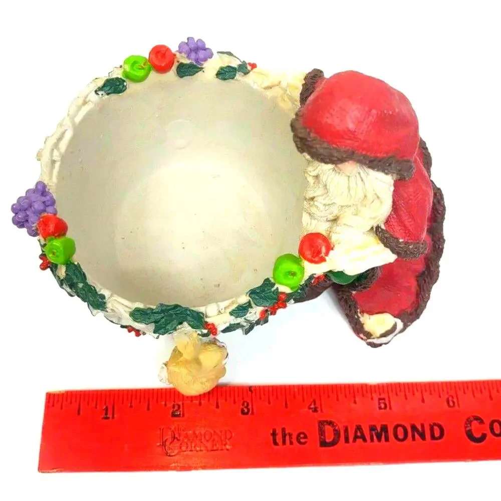 Vintage Potpourri Press Resin Santa Candy Dish with 